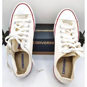 Converse All Star Ox Low-Top Unisex 7 Women Men 9 Optical White Canvas Shoes